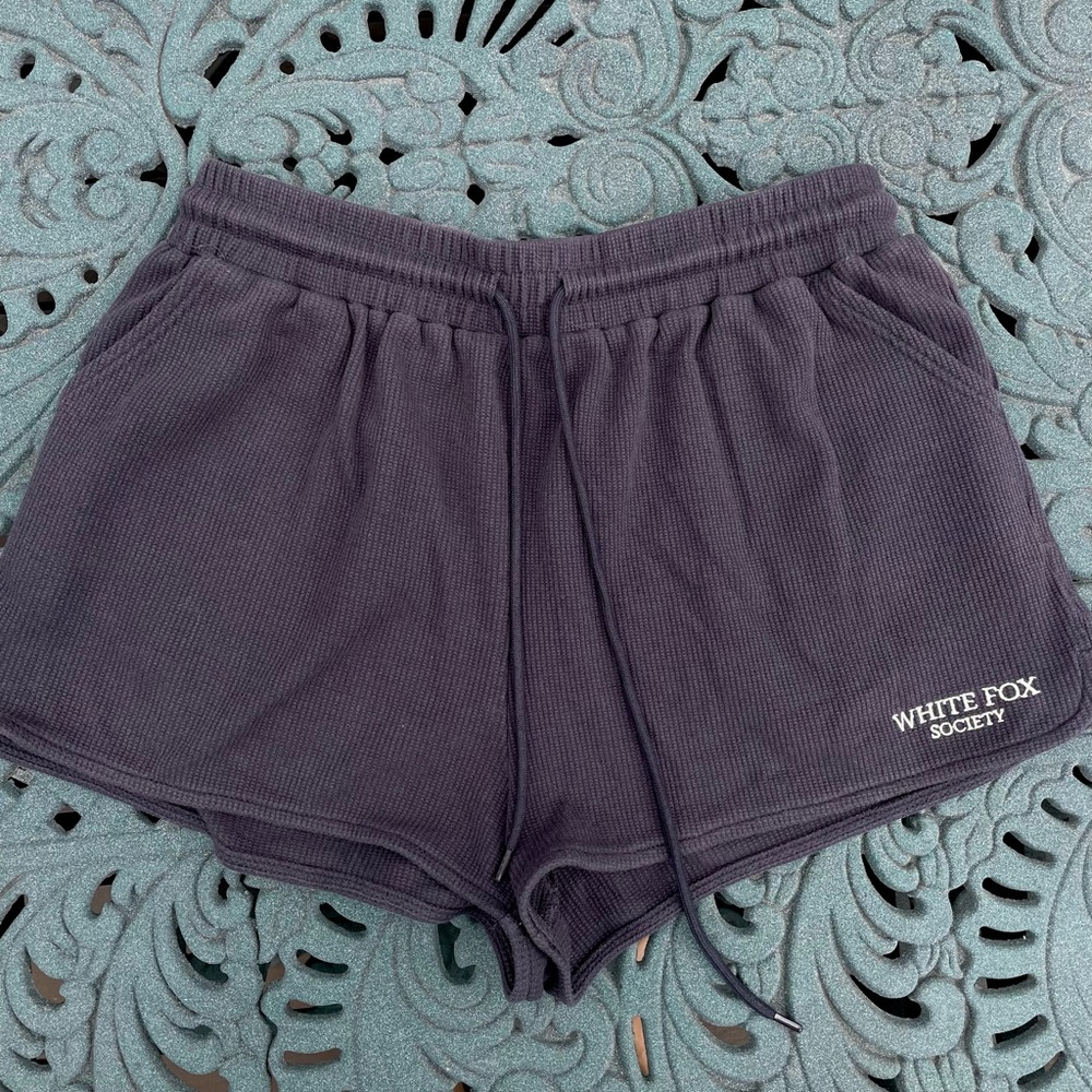 White Fox Tennis Drawstring Shorts